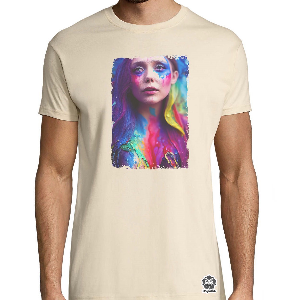 Folyékony színű bevonattal Elizabeth Olsen v1 egyedi póló 
