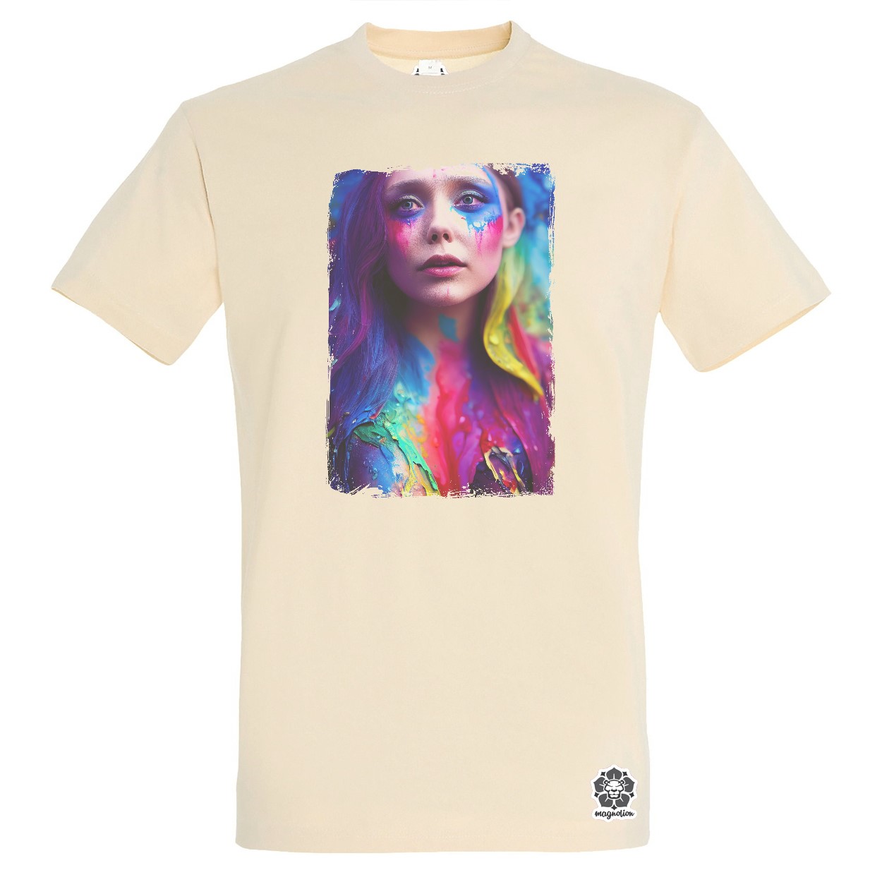 Folyékony színű bevonattal Elizabeth Olsen v1 egyedi póló 
