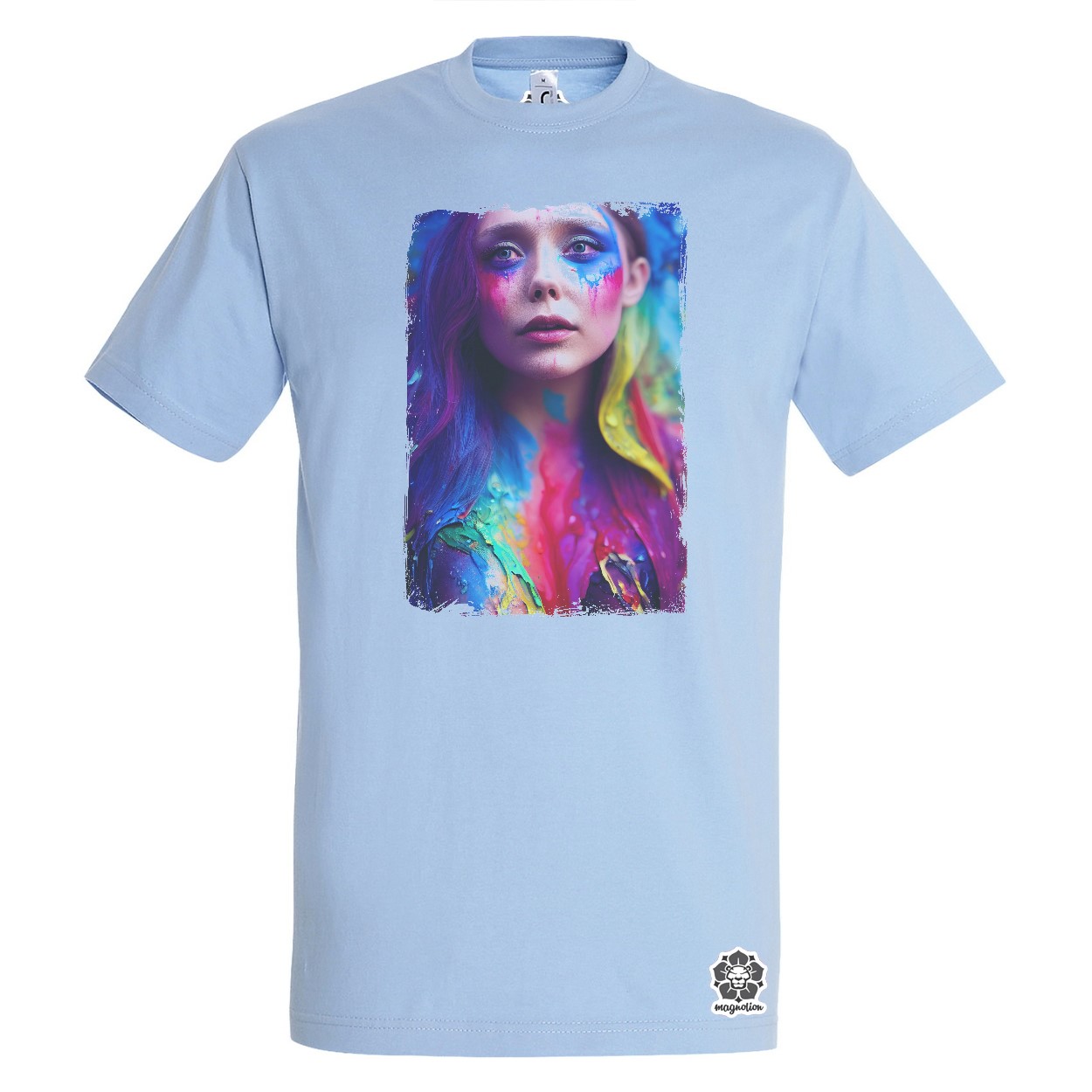 Folyékony színű bevonattal Elizabeth Olsen v1 egyedi póló 