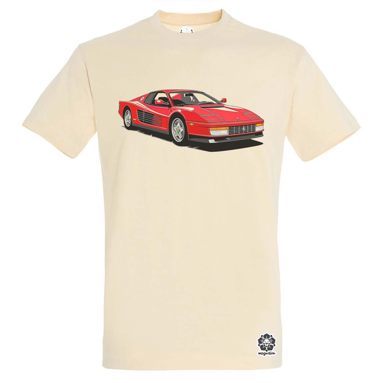 Ferrari Testarossa rajz v9 egyedi póló 