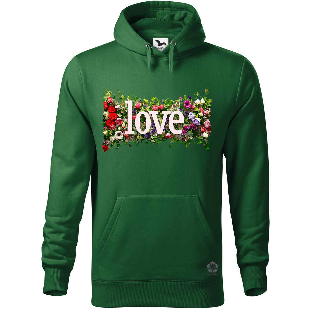 LOVE és virágok v1 egyedi  pulóver 