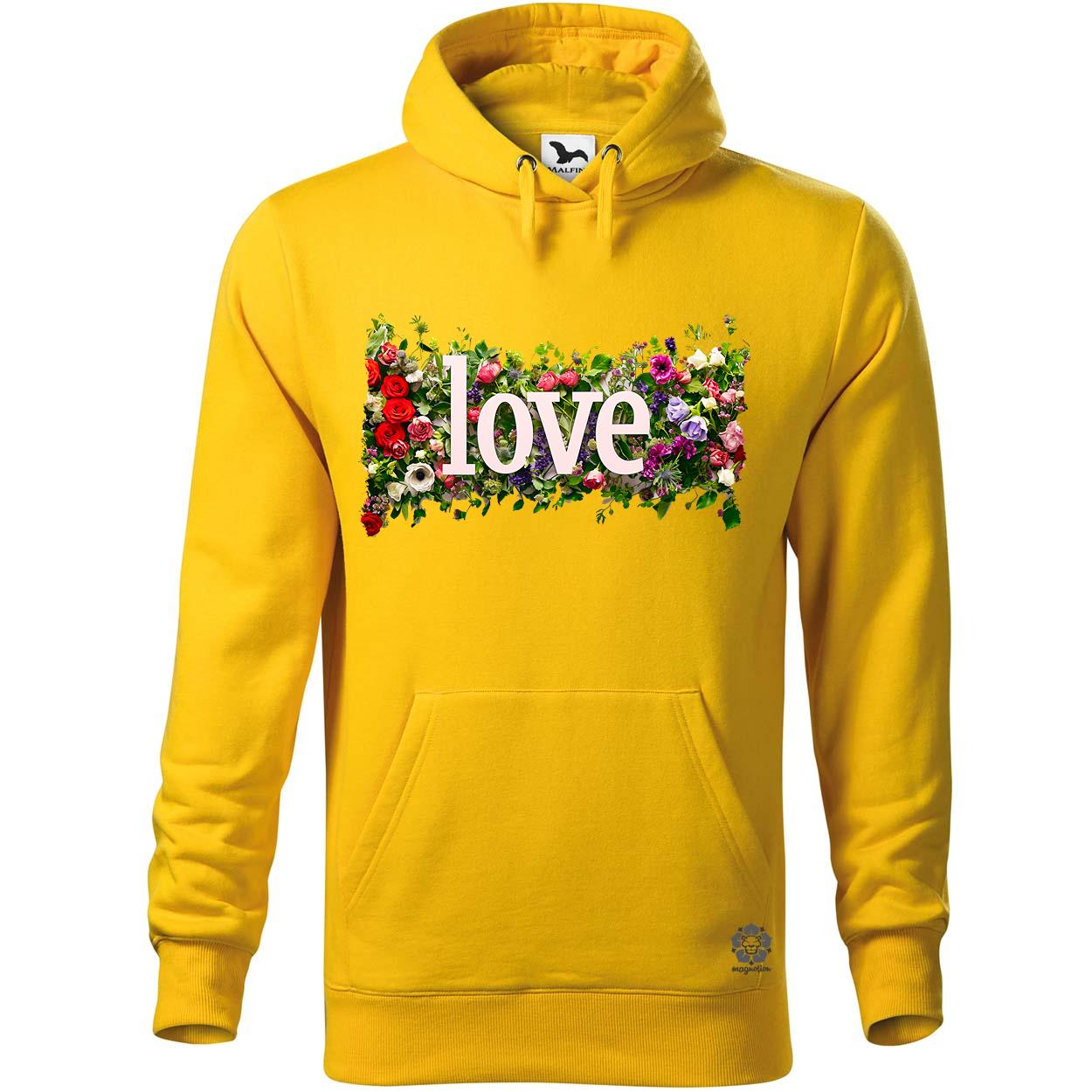 LOVE és virágok v1 egyedi  pulóver 
