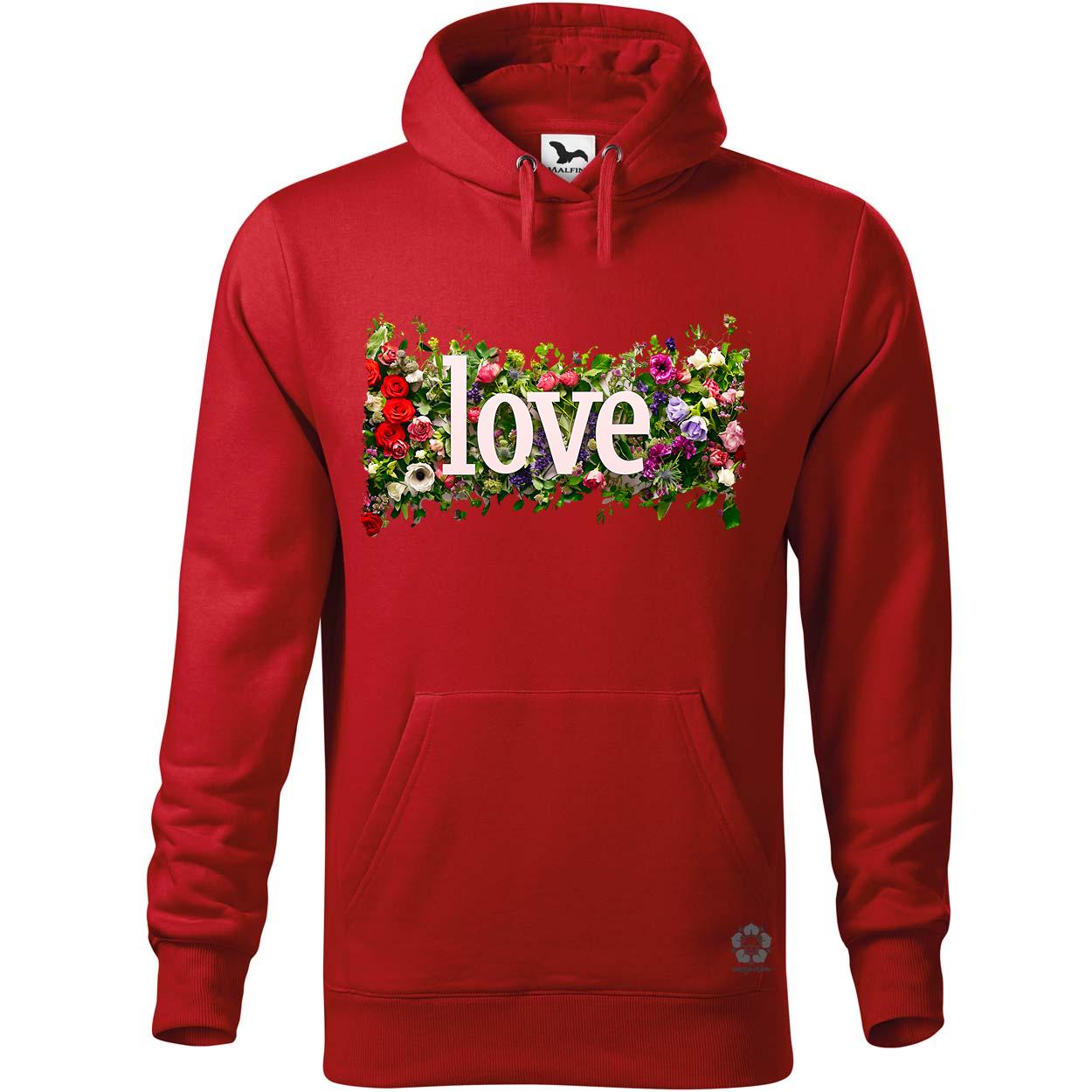 LOVE és virágok v1 egyedi  pulóver 
