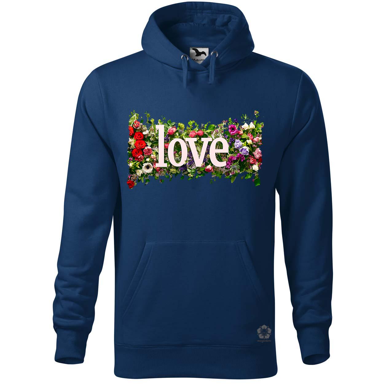 LOVE és virágok v1 egyedi  pulóver 
