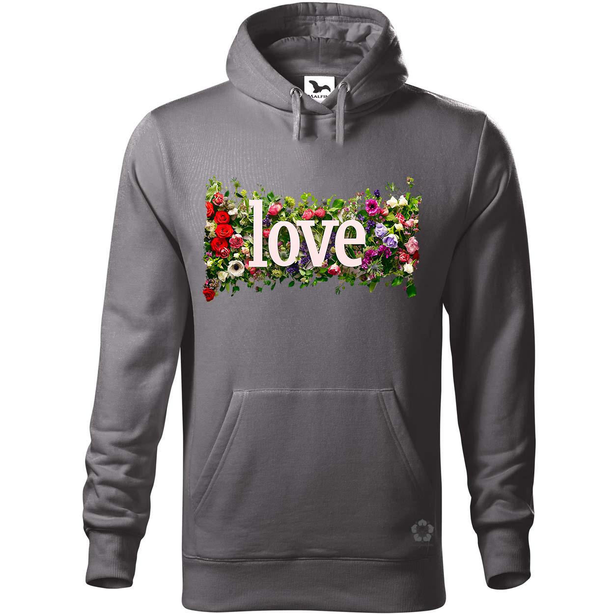 LOVE és virágok v1 egyedi  pulóver 