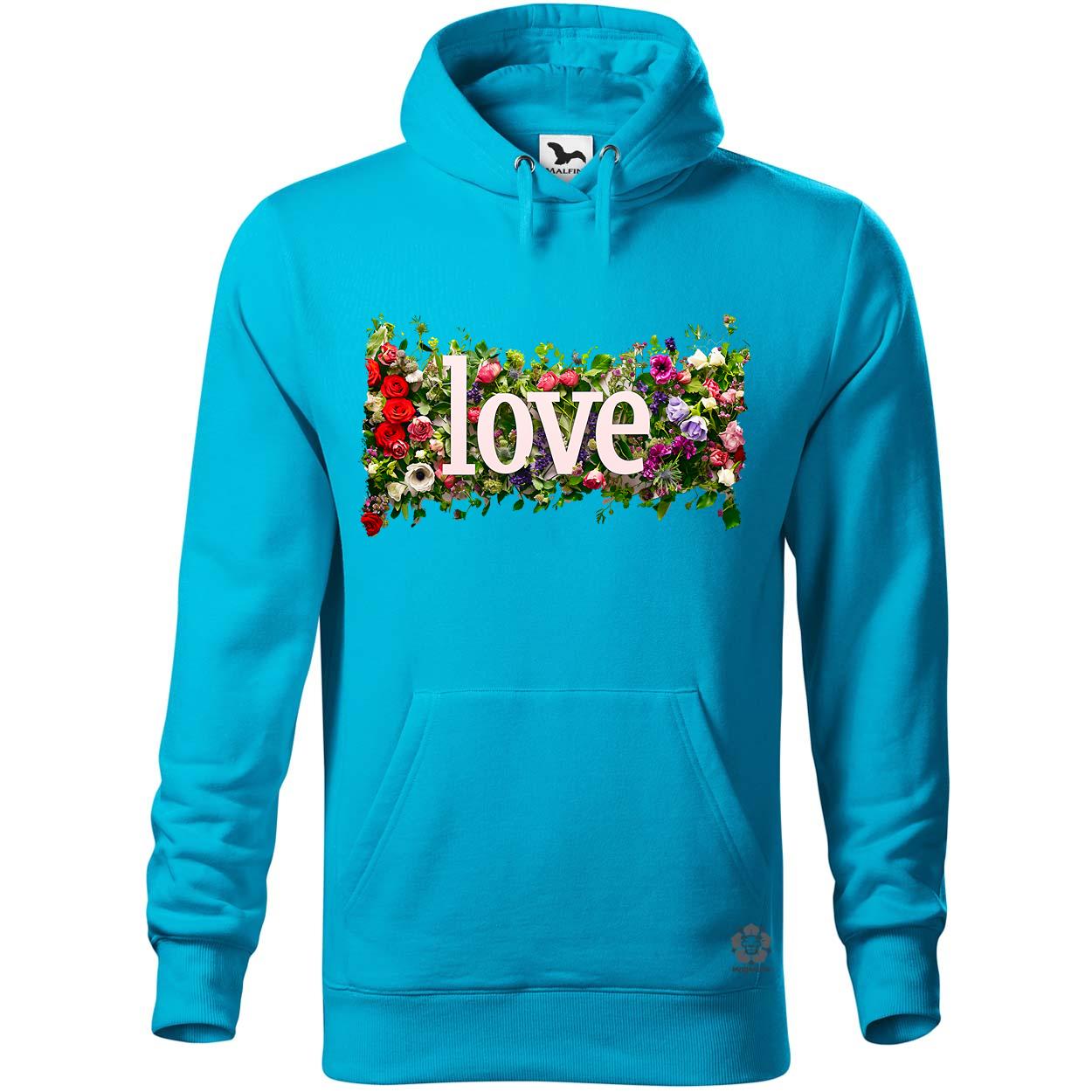 LOVE és virágok v1 egyedi  pulóver 