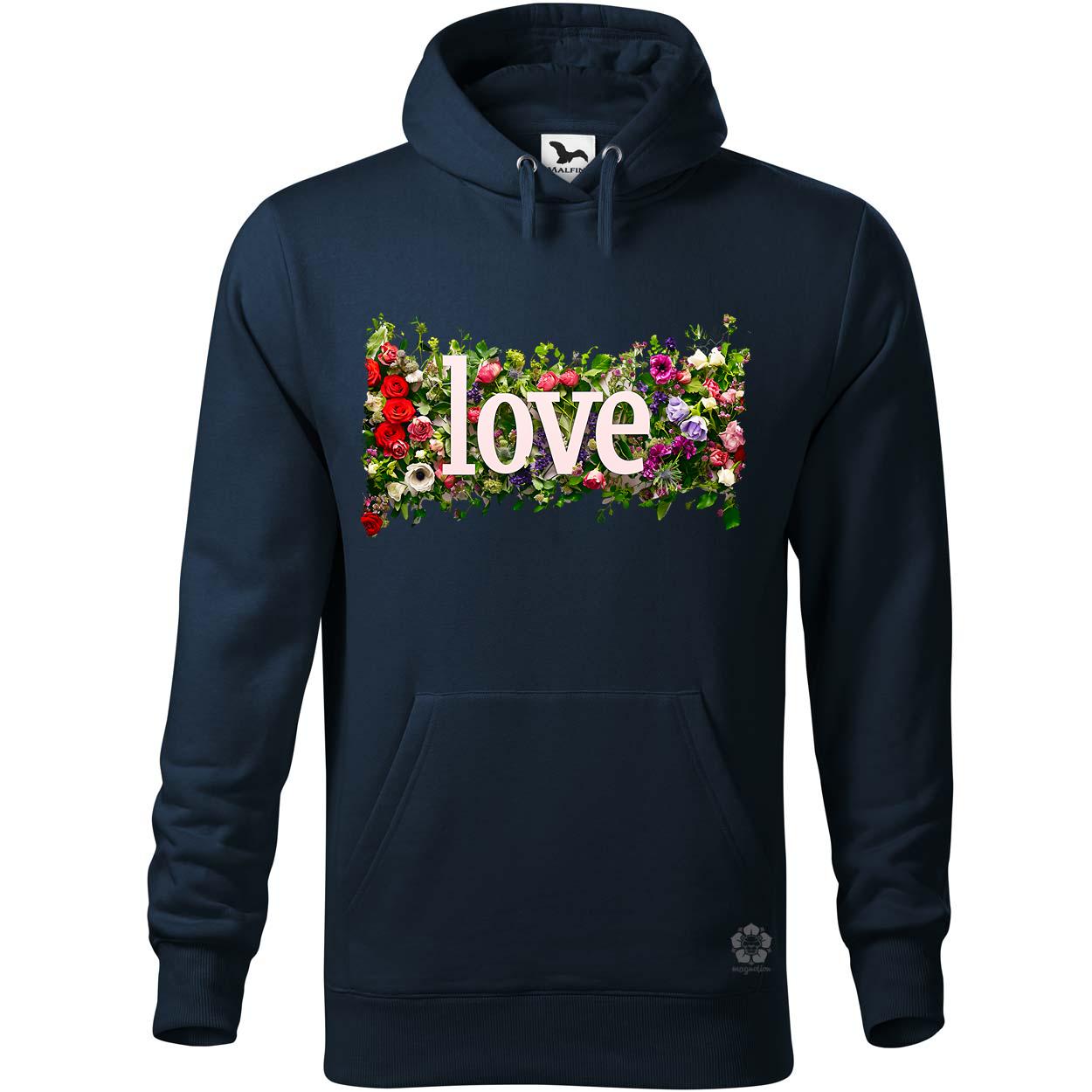 LOVE és virágok v1 egyedi  pulóver 