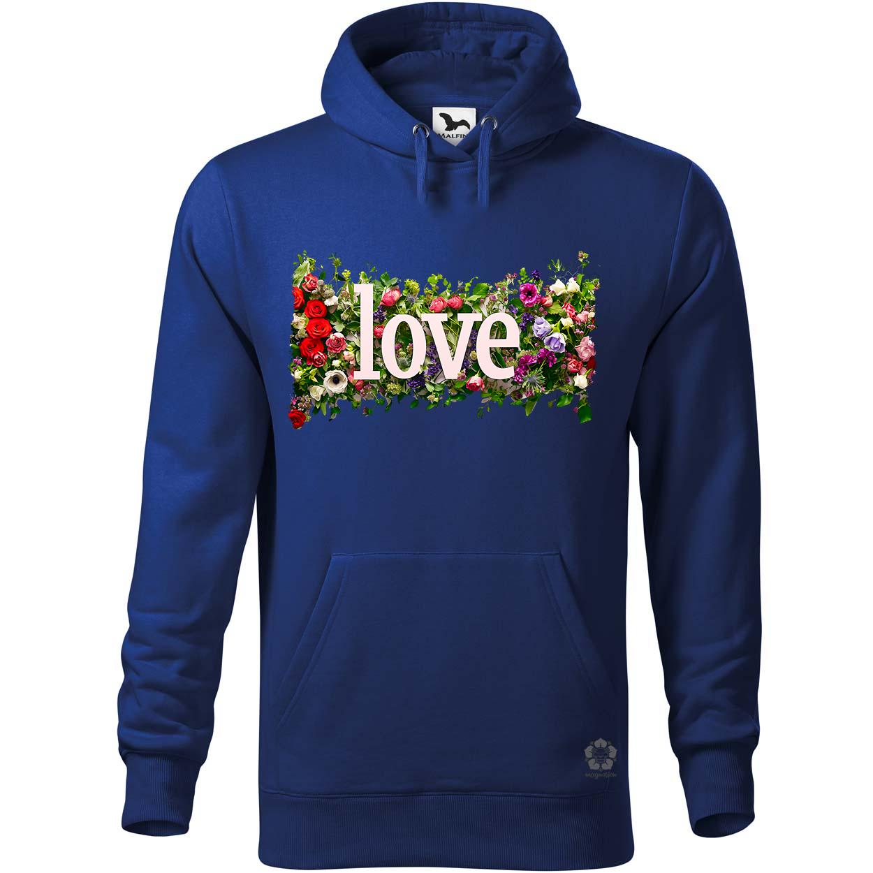 LOVE és virágok v1 egyedi  pulóver 