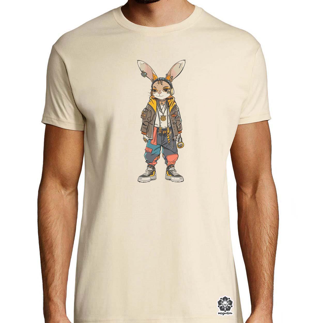 Hip Hop nyuszi v2 egyedi póló 