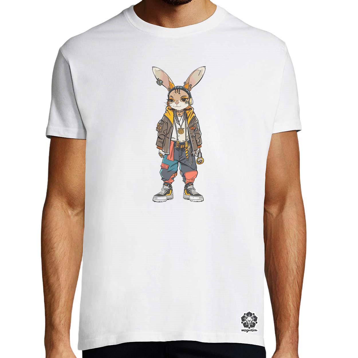 Hip Hop nyuszi v2 egyedi póló 