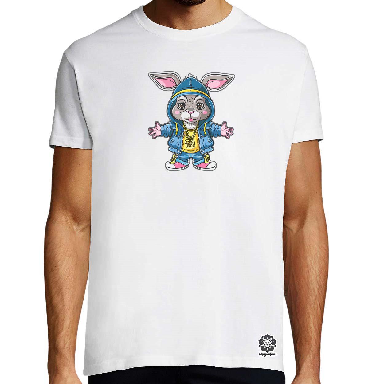Hip Hop nyuszi v20 egyedi póló 