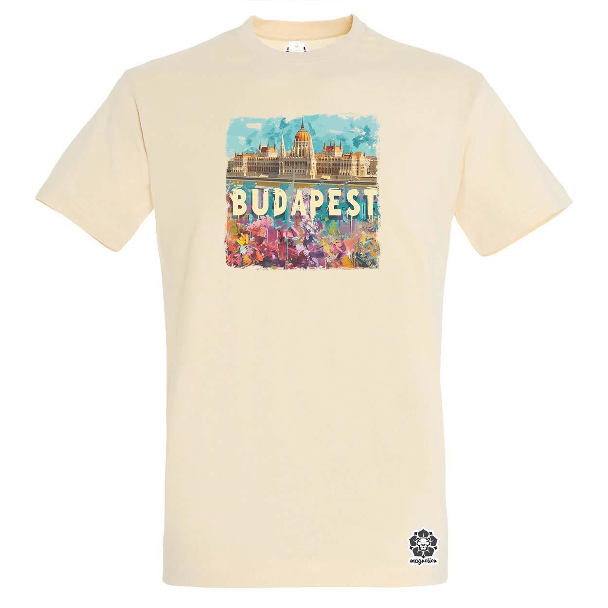 Budapest absztrakt v9 egyedi póló 