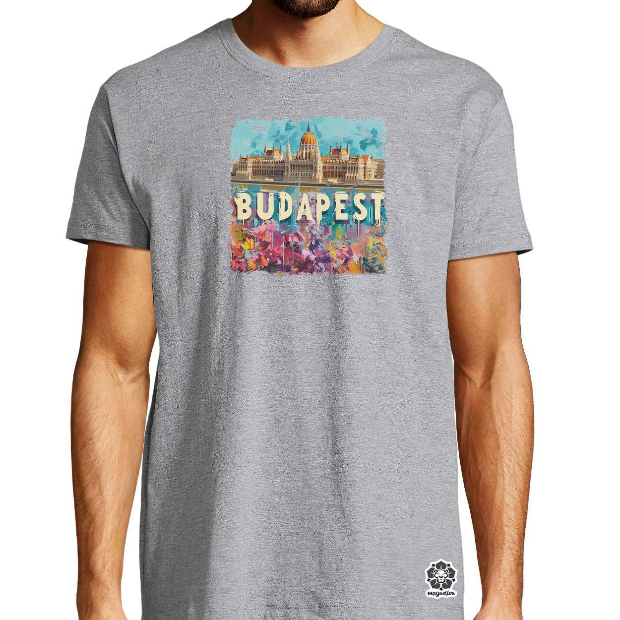Budapest absztrakt v9 egyedi póló 