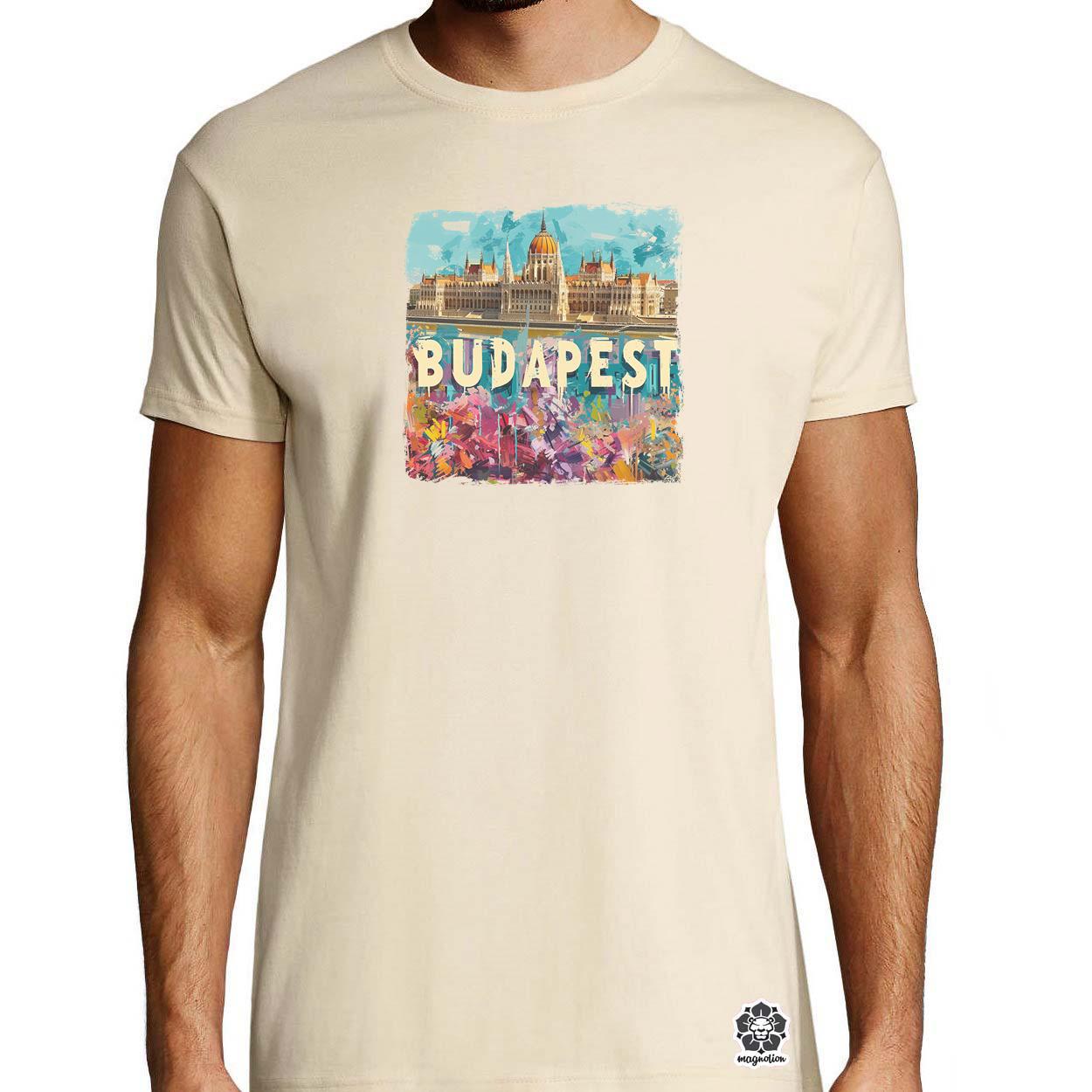 Budapest absztrakt v9 egyedi póló 