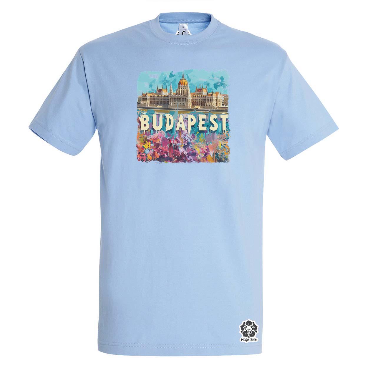 Budapest absztrakt v9 egyedi póló 