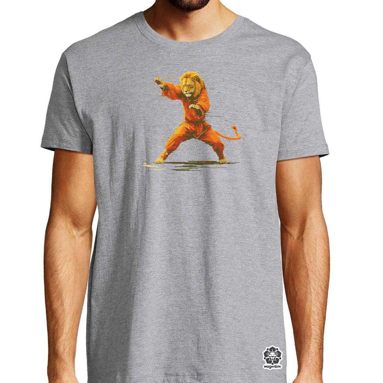 Pixelart kung fu oroszlán v1 egyedi póló 