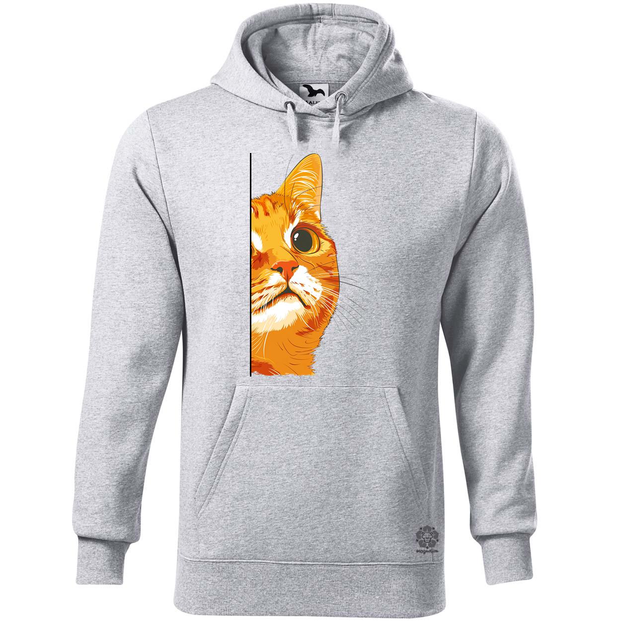 Macska kukucskál v2 egyedi  pulóver 