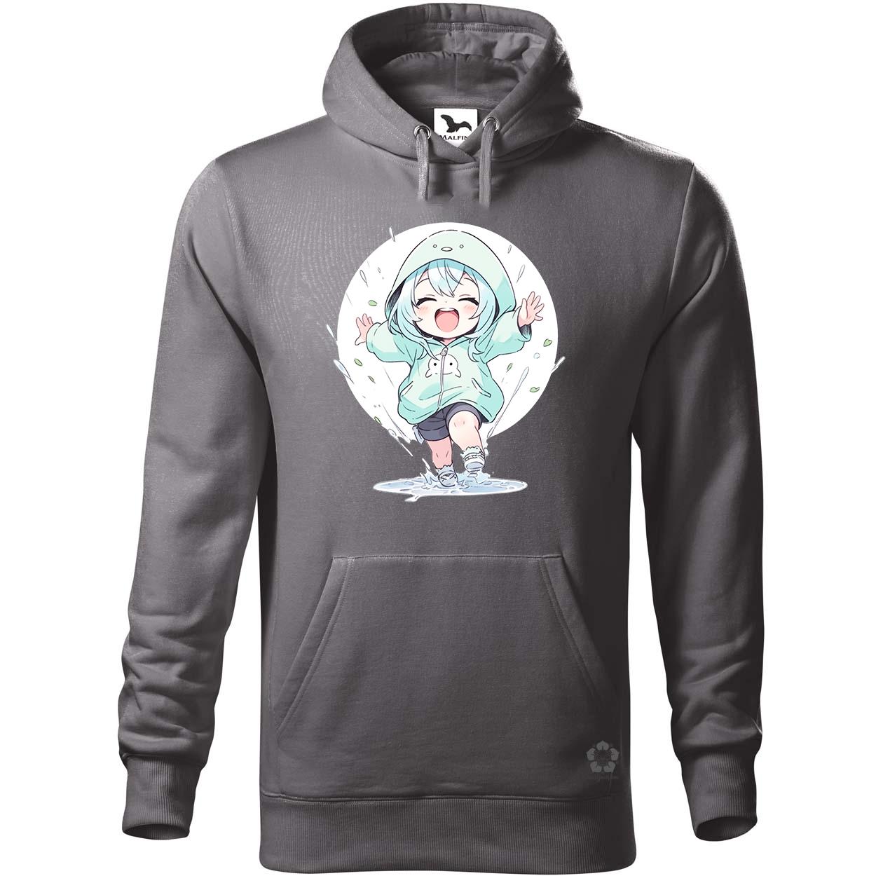 Chibi lány esőben táncol v2 egyedi  pulóver 