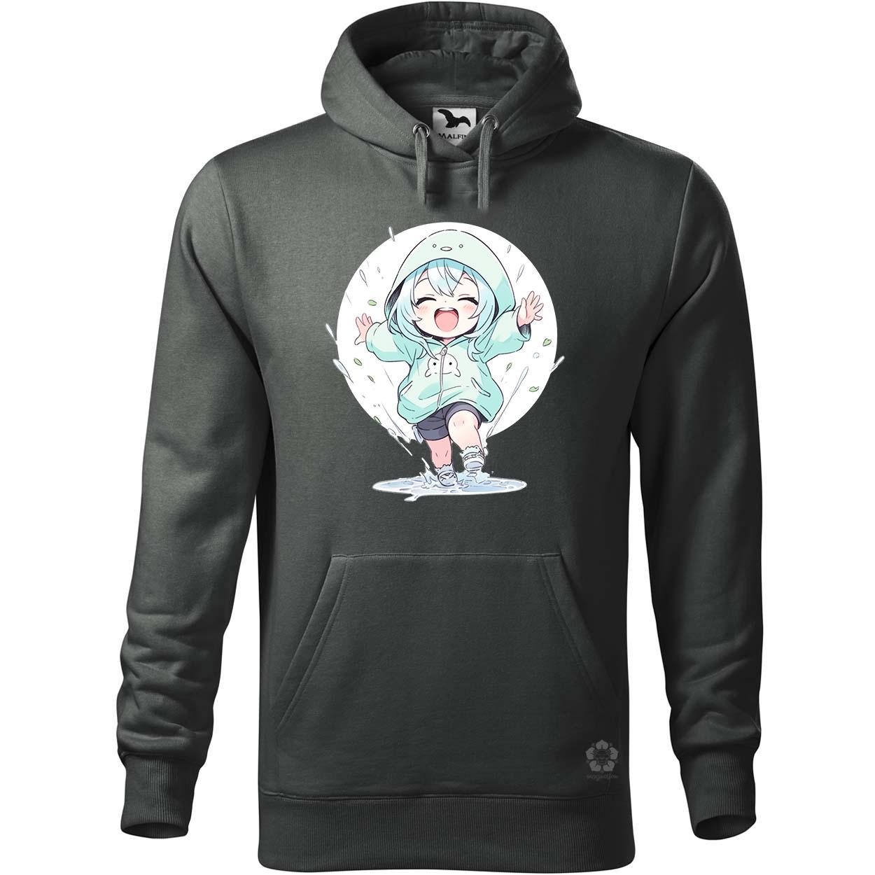 Chibi lány esőben táncol v2 egyedi  pulóver 