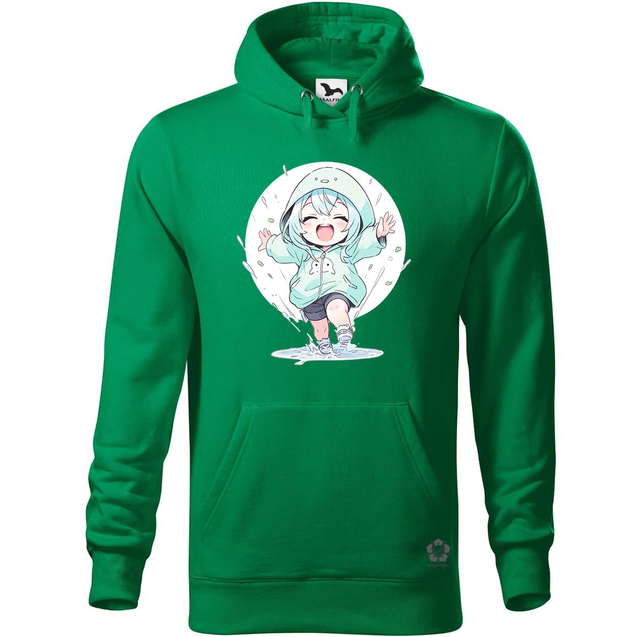 Chibi lány esőben táncol v2 egyedi  pulóver 