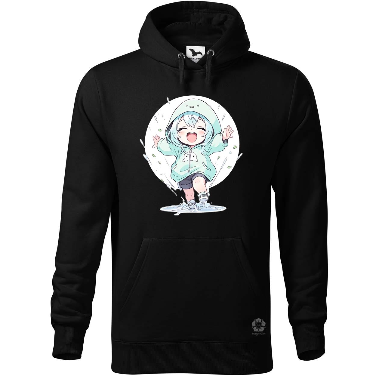 Chibi lány esőben táncol v2 egyedi  pulóver 