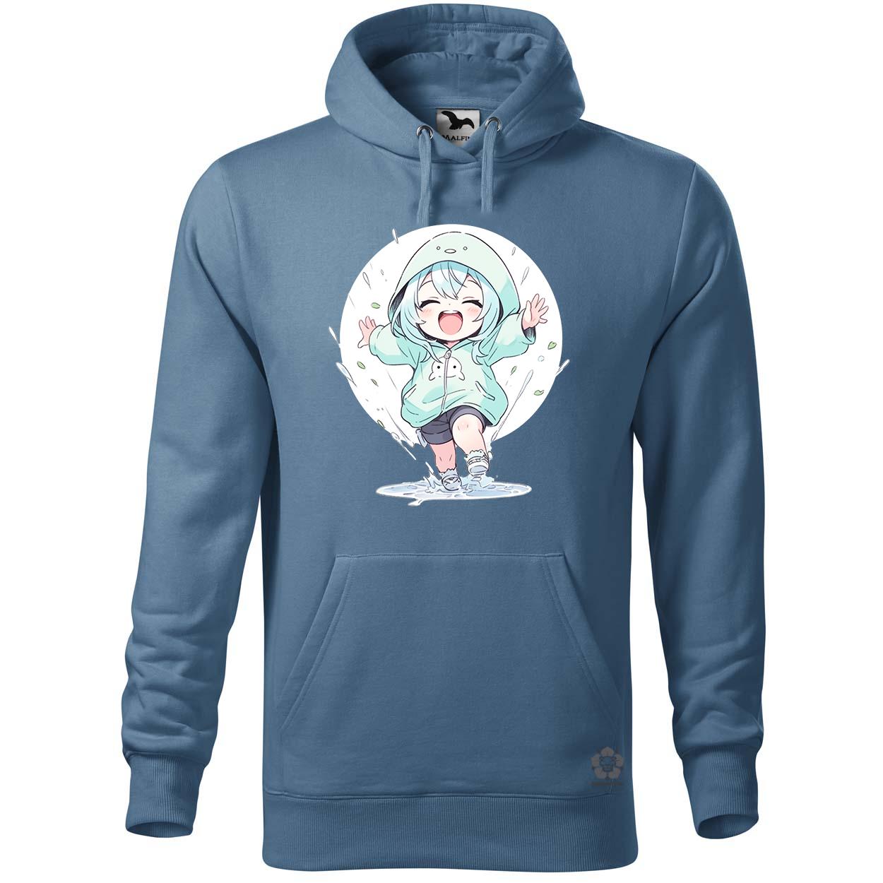 Chibi lány esőben táncol v2 egyedi  pulóver 