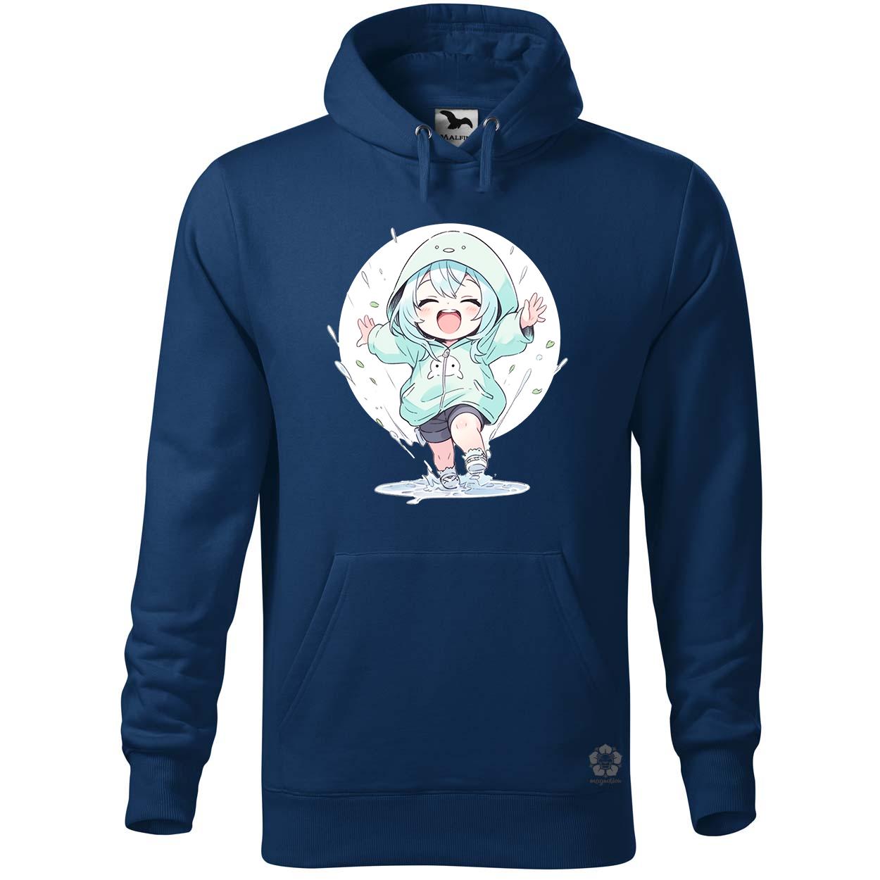 Chibi lány esőben táncol v2 egyedi  pulóver 