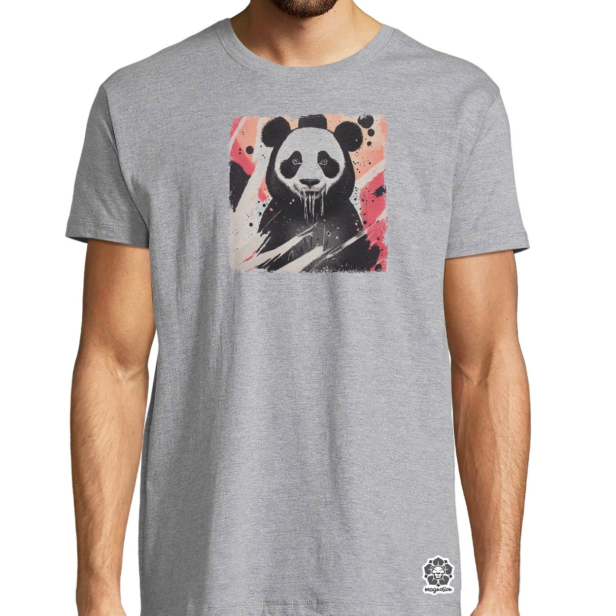 Színes panda egyedi póló 
