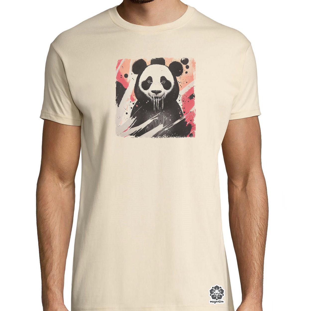 Színes panda egyedi póló 