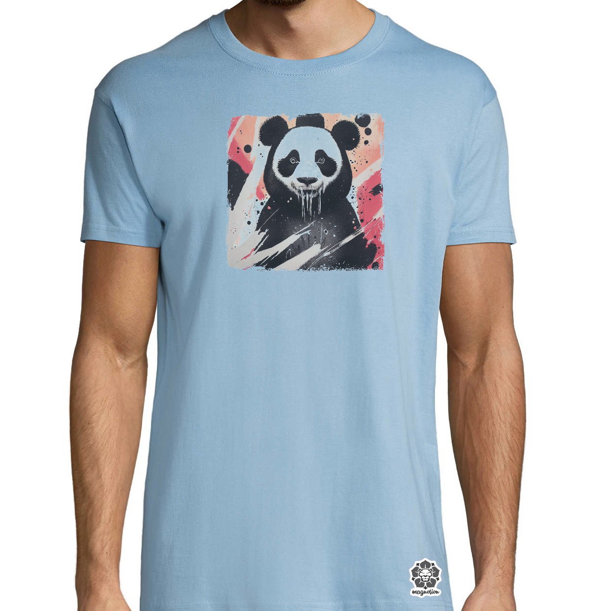 Színes panda egyedi póló 