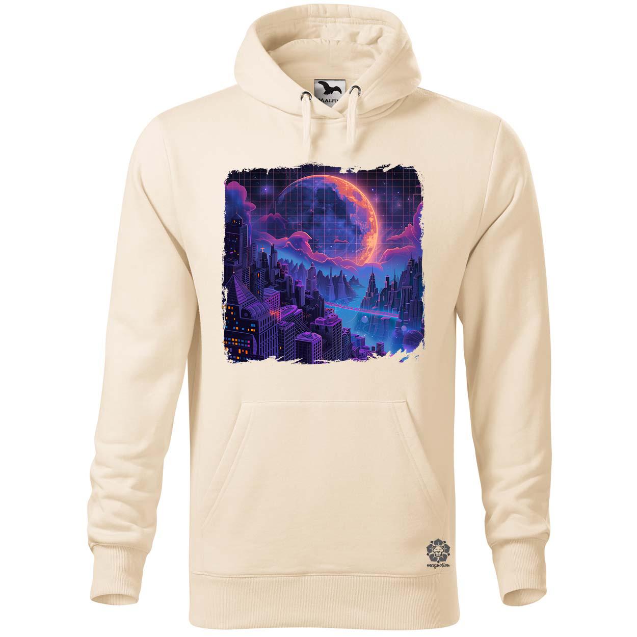 Synthwave hold v2 egyedi  pulóver 