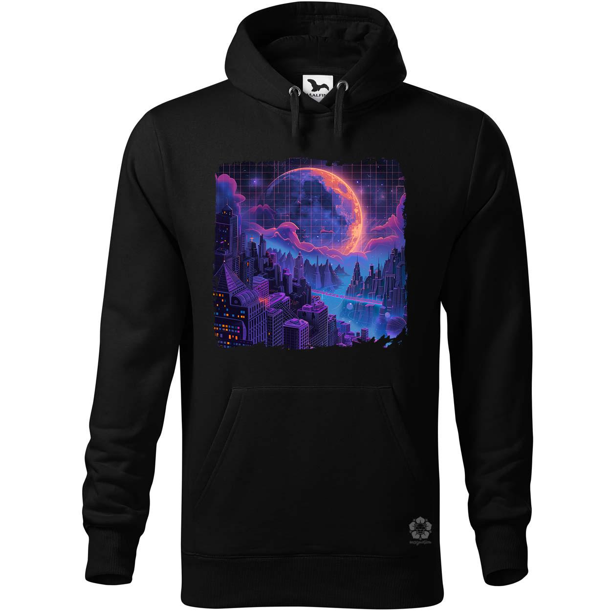 Synthwave hold v2 egyedi  pulóver 