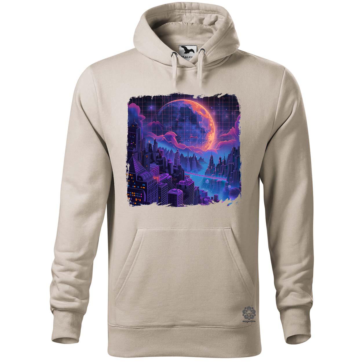 Synthwave hold v2 egyedi  pulóver 