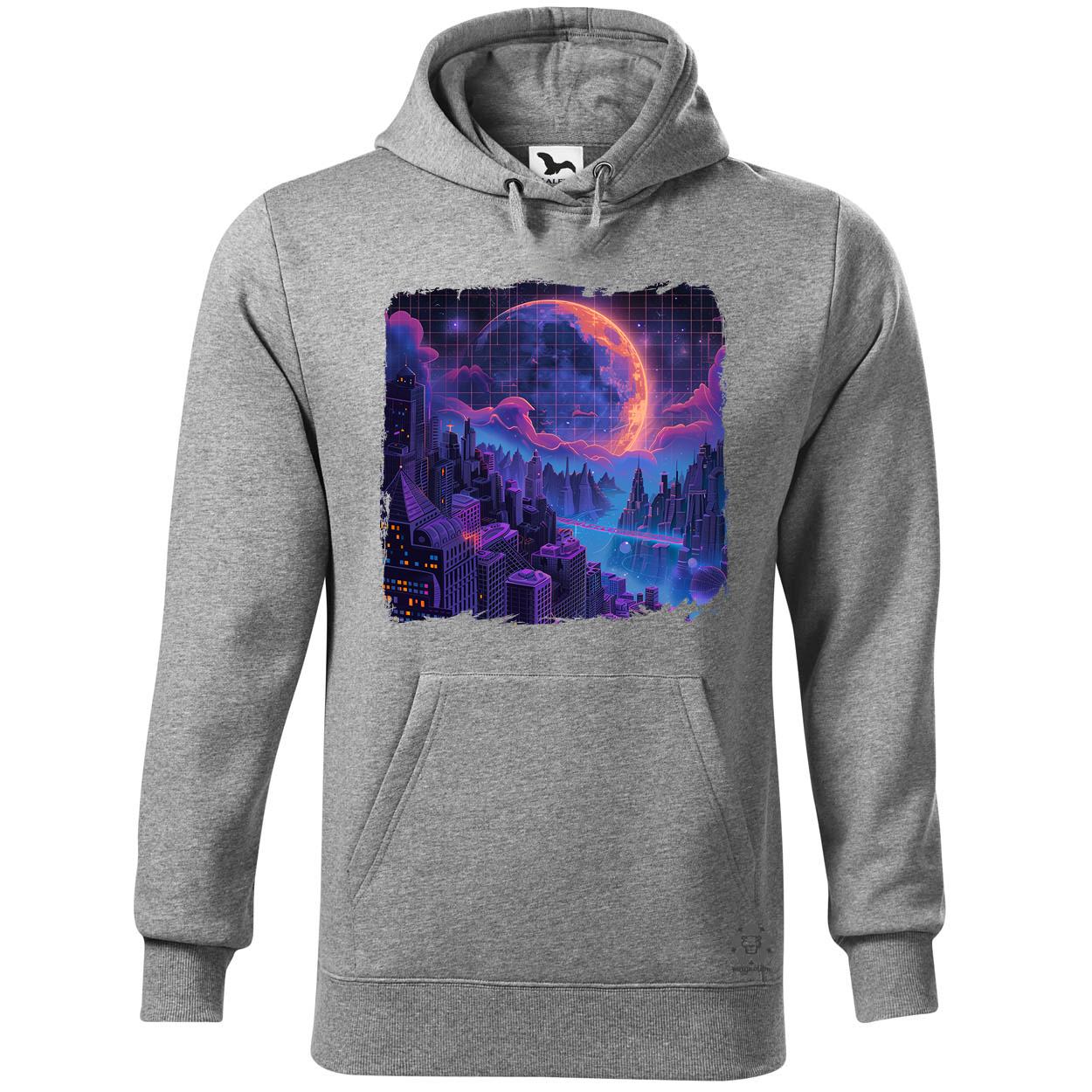 Synthwave hold v2 egyedi  pulóver 