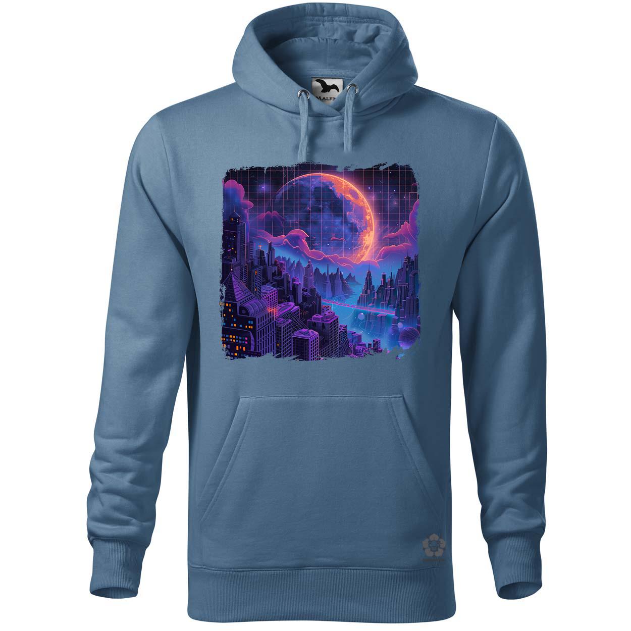 Synthwave hold v2 egyedi  pulóver 
