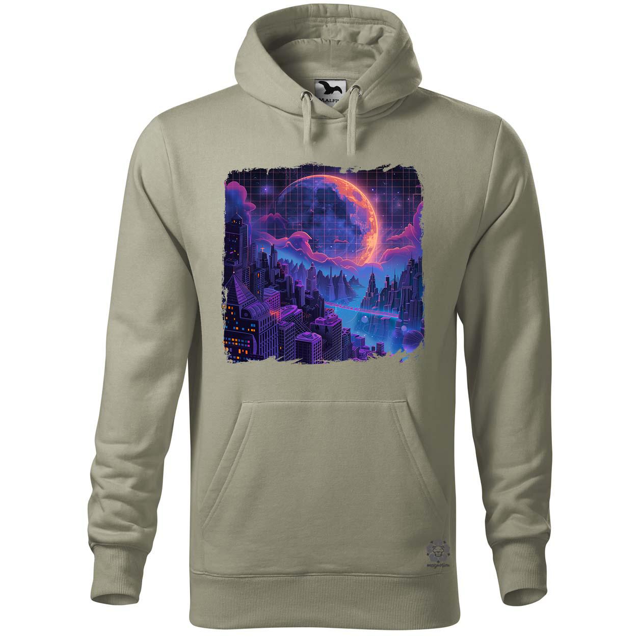 Synthwave hold v2 egyedi  pulóver 