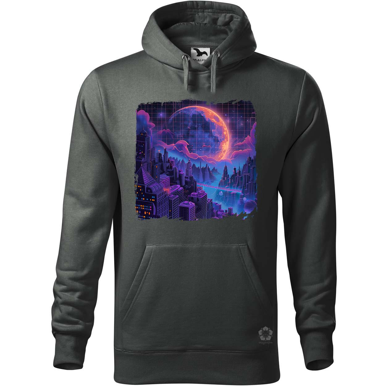 Synthwave hold v2 egyedi  pulóver 