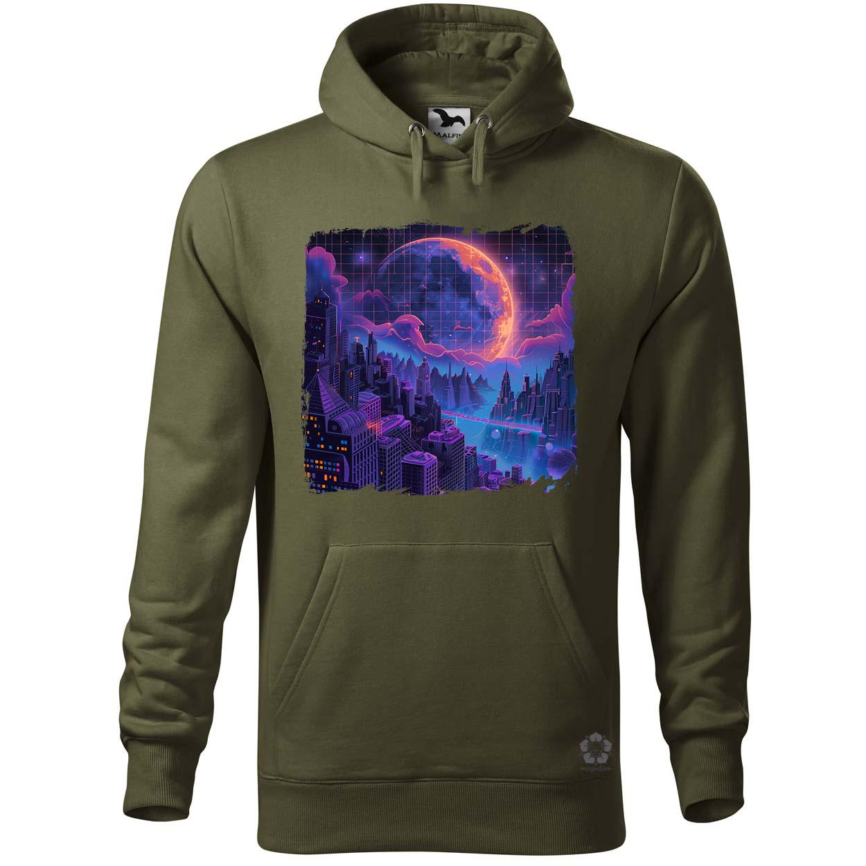 Synthwave hold v2 egyedi  pulóver 
