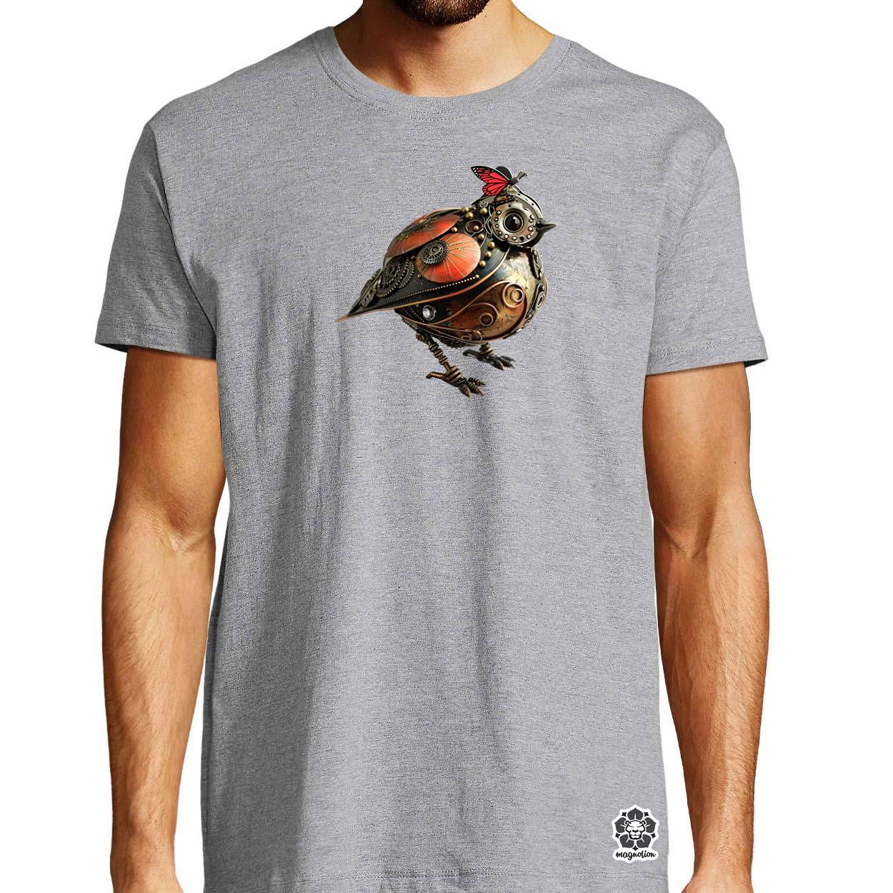 Steampunk madár v3 egyedi póló 