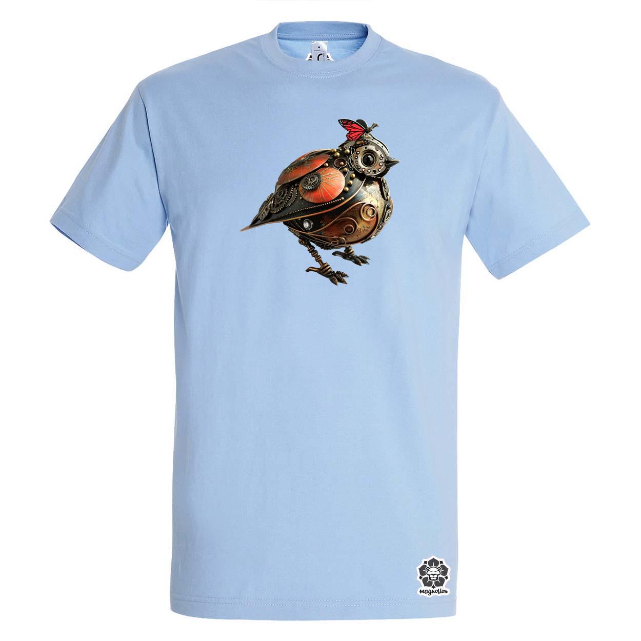 Steampunk madár v3 egyedi póló 