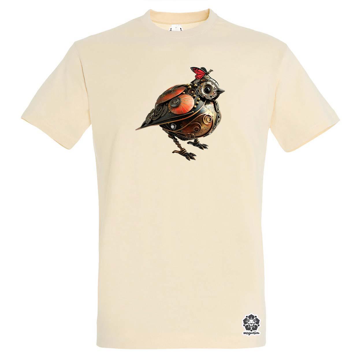 Steampunk madár v3 egyedi póló 