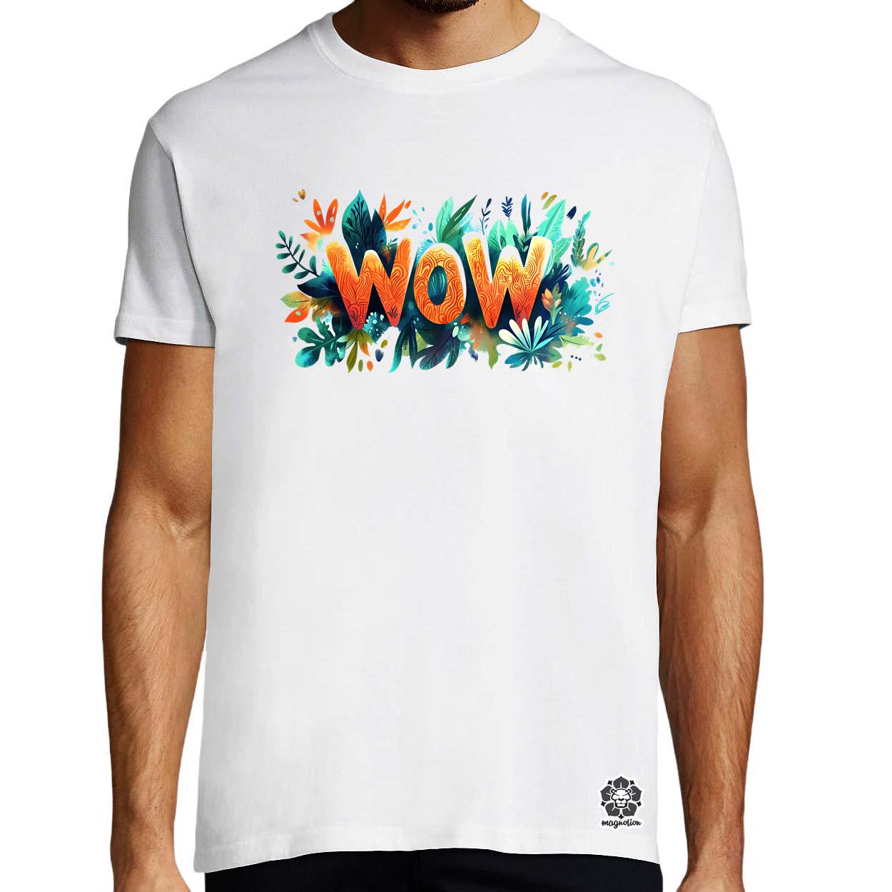 WOW felirat v1 egyedi póló 