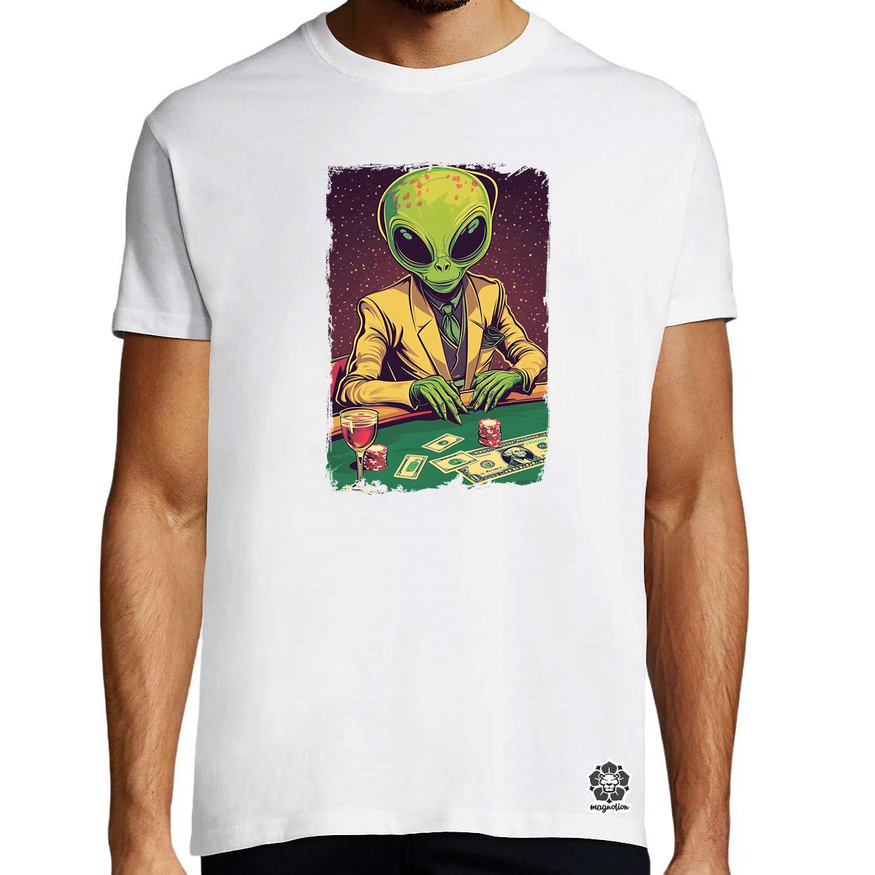 Alien póker v1 egyedi póló 