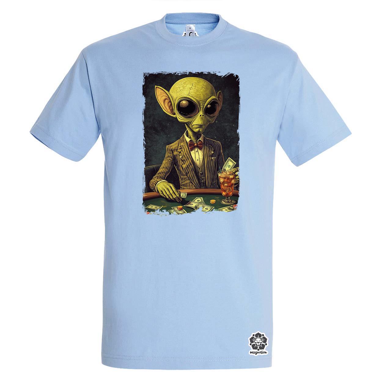 Alien póker v8 egyedi póló 