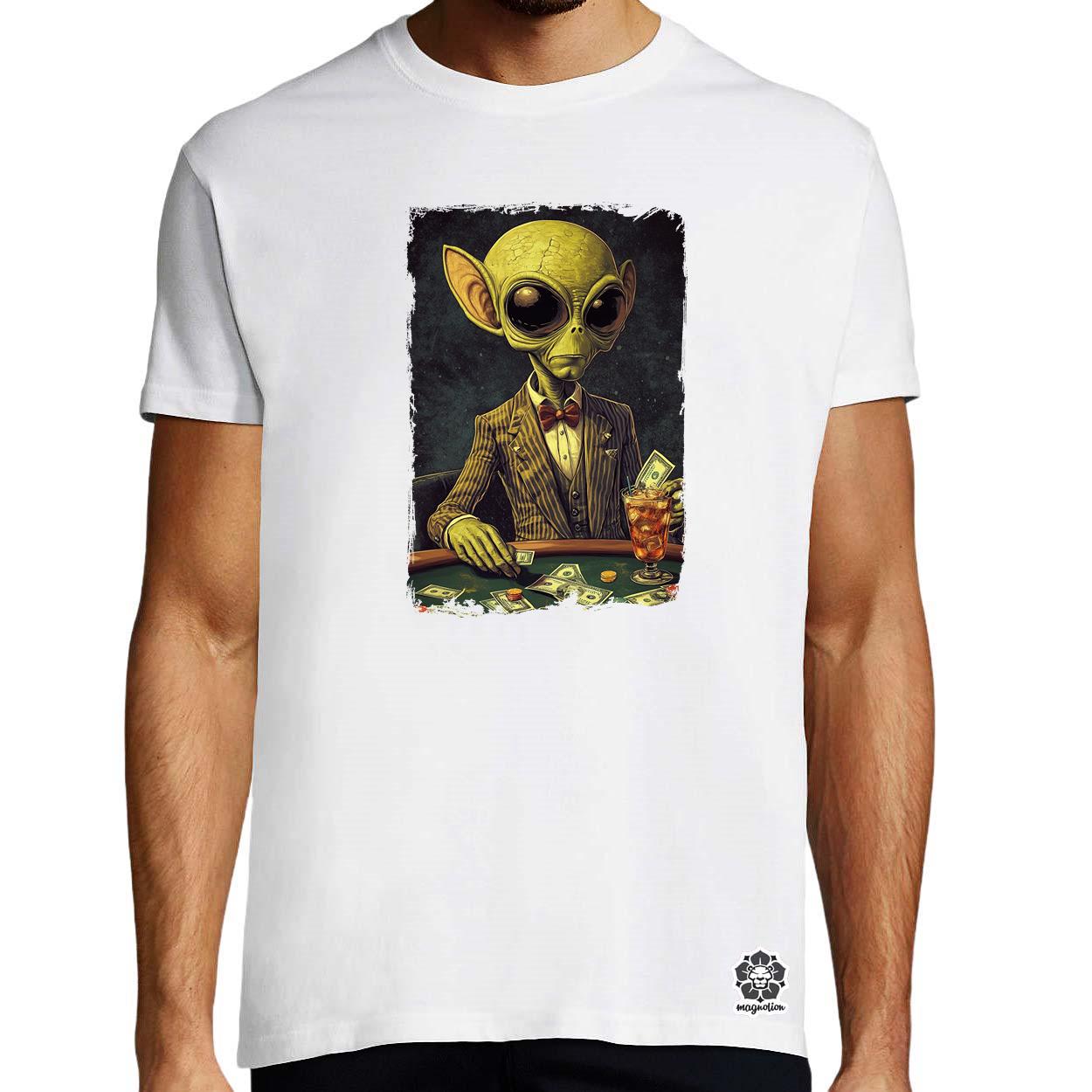 Alien póker v8 egyedi póló 